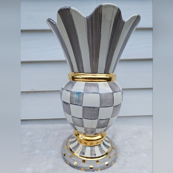MacKenzie-Childs Other - Mackenzie Childs Sterling Check Great Vase